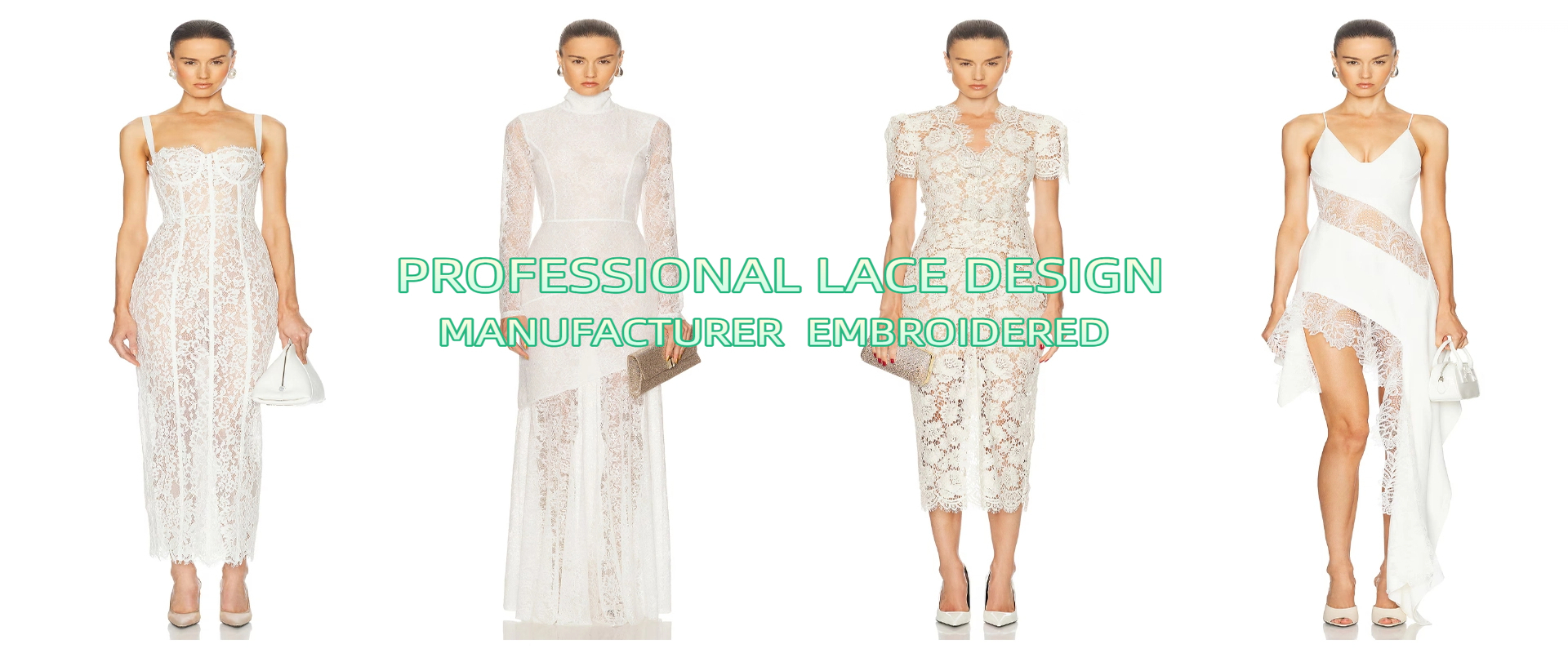 qualidade Tela bordada do laço fábrica