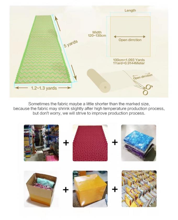 Tecido de algodão de poliéster de renda de fio de crochê para vestidos de noiva 3