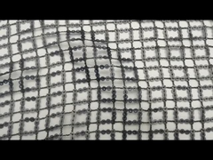 a lantejoula preta de GEO da cor de 124cm bordou a tela para o vestido de noite