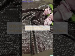 Tecido de bordado de lenços de seda de folhas 100% poliéster brilhante Tecido luxuoso