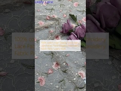 100% algodão de alta qualidade bordado tecido de renda floral elegante bordado tecido festa estilo luxuoso