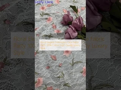 Floral Elegante bordado Tecido de renda 100% algodão de alta qualidade estilo luxuoso