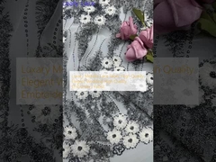 Tecido de renda metálica de luxo de alta qualidade Elegante Casamento Tecido de bordado de alta qualidade