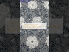 Tecido de renda de cordão, lenço bordado, renda de alta qualidade, elegante, tecido de bordado de casamento.