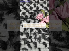 Tecido de folhas oco Chantilly renda alta Tecido para roupas de bricolage vestido