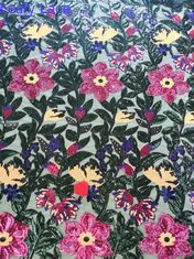 A lantejoula de Geo bordou a tela nupcial 125CM OEKO TEX Standard 100