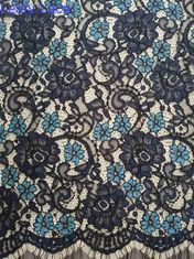 57" dois Tone Floral Corded Lace Fabric para a roupa das mulheres