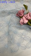 100% Nylon Largura total Luz Tulle Maçã de Maçã azul Tela de bordado Sustentável