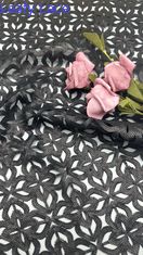 Tela metálica de bordados de lenços umedecidos e elegantes para vestido de casamento