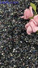 Tecido de renda metálico Sequin bordado Tecido personalizado