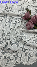 Tecido de renda 3D Floral Elegante Bordado Tecido Laser Tech Festa Estilo de luxo Tecido de renda