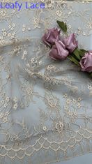 Festa de Casamento Embroidery de folhas essenciais Tecido de renda Elegante Tecido bordado