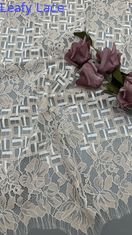 Tecido de renda elegante de bordado de casamento Tecido para vestido