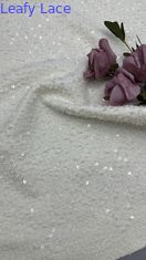 Tecido de renda de renda bordada de lenços de folhas Tecido de ocasião de casamento Tecido de luxo Tecido elegante