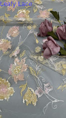 Embroidery tecido de renda de contas Sequin Floral Elegante E Respira Tecido de ocasião de luxo