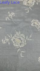 Tecido 3D de malha floral de túla Respirar malha de renda Tecido de folhas de lenço