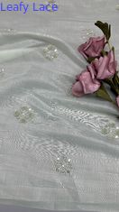 Tela de malha de túle de folhas de tecido de renda de tecido de lenço de metal Nova coleção para roupas Design de vestimenta de noite