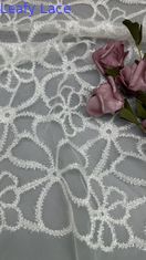 Tecido de malha de tecido de encaixe estilo metálico para vestidos
