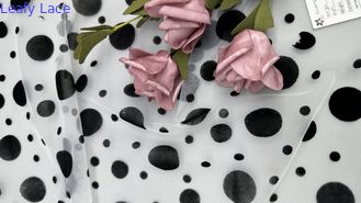 Tecido de renda impresso de malha de padrão manchado para vestidos Respirar Design de alta qualidade