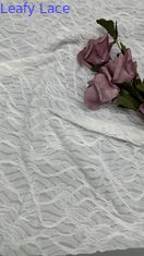 Tecido de Renda de Malha Grade Branca Tricotado Vazado Luxuoso Para Vestidos de Festa de Verão