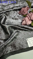 Tecido de Renda Metálica para Vestidos de Gala Bordado de Luxo Intricado Vestidos de Festa