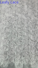Rosa Branca Rede Francesa Chantilly renda Tecido Respiração E Elegante Branco Para Vestidos Vestidos de Noiva