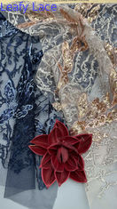 Sequin inspirado em rendas bordadas barrocas padrões florais para vestidos formais e românticos
