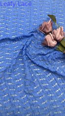 Alta qualidade de rede de renda azul efeito de ocultação para casamento artístico vestidos de noite festa roupa