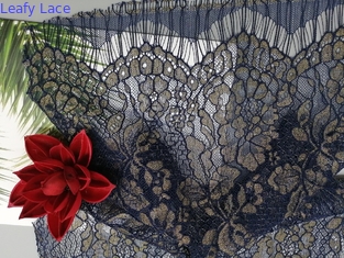 Tela metálica do laço da borda da vieira de Lurex da pestana para a senhora Dress Garment