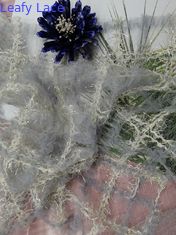 Tela geométrica azul do bordado de Applique de 125CM Lurex