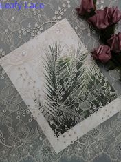 Tela de prata metálica do laço de Lurex do tule alaranjado francês de Chantilly