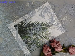 Tela de Grey Eyelash Scallop Edge Lace para a senhora Evening Dress