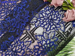 Tela amarrado azul do laço da flor grande de matéria têxtil da casa para o vestido da menina