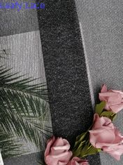 Tela de prata do laço da tela metálica macia preta do laço de Lurex para vestidos