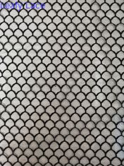 As escalas de peixes modelam o tule macio preto Mesh Fabric