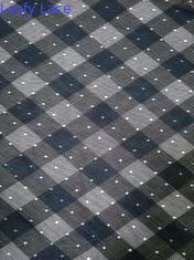Poliéster Dot Printing Flocked Mesh Fabric para o vestido da menina