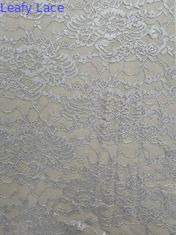 Tela floral macia de nylon do laço 3D de 100%