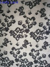 A tela floral amarrado delicada preta do laço 3D bordou a tela nupcial