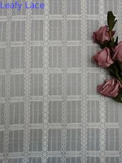 Senhora geométrica branca Dress Fabric de Mesh Tulle Lace Fabric Lightweight