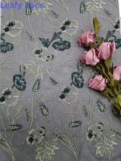 Pano bordado do fundamento de Mesh Fabric Garden Flower Lace do tule