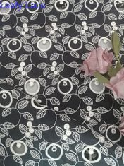 O voile 100% do algodão bordado provê a tela dois - Tone Lace