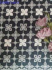 100 jardas de algodão floral bordaram a tela do vestuário das crianças da tela do ilhó