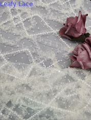 a lantejoula da flor 3D bordou a tela líquida nupcial do laço do tule da tela com lantejoula