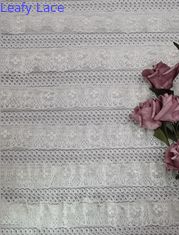 o vestido de casamento branco da tela do laço do bordado ata a tela francesa do laço