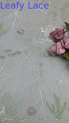 Colorful Tulle Mesh Lace Unique Ombre Effect On Ultra Light Net Fabric For Artistic Evening Gowns