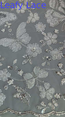 Mesh Embroidered Butterfly Floral Lace Customized Design Luxary High Quality Gown