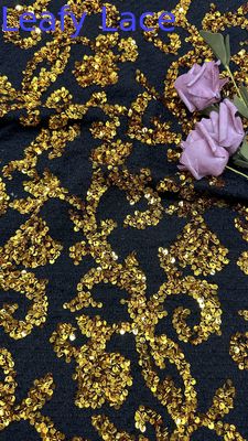 Tree Branch Sequin Fabric For Embroidered Luxary Customized Design Factory For Gowns Party Dressess