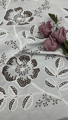 3D Floral Fabric High Luxary White Cloth Lace Fabric for Bridal Beautiful Wedding Party Gown