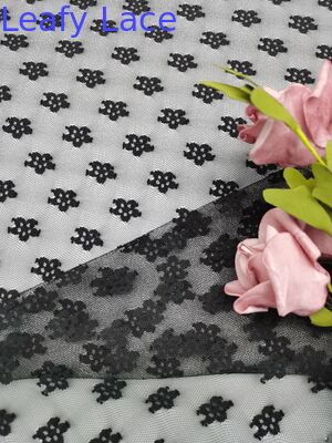 Flocked Mesh Fabric Customized Leafy High Quality News Manufacturer Wedding Design