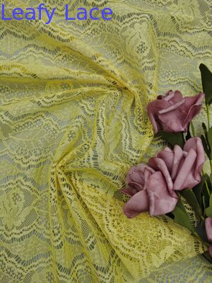 High Qualtiy Yellow Color 100% Cotton Lace Fabric Beauty Hollow-up Patter Manafacturer